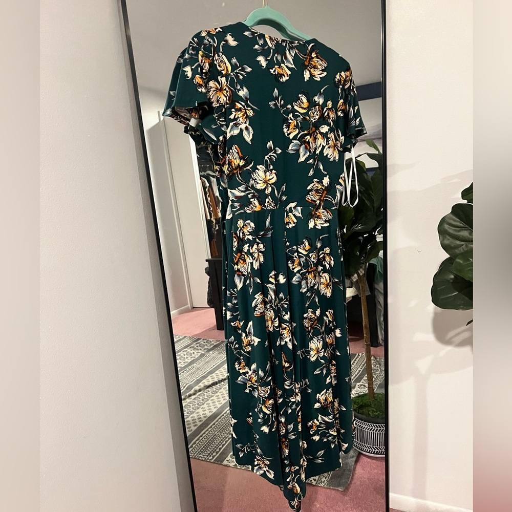 Fortune + Ivy, Irene Faux Wrap Brushed Knit Hi Low Maxi Dress - Picture 3 of 4